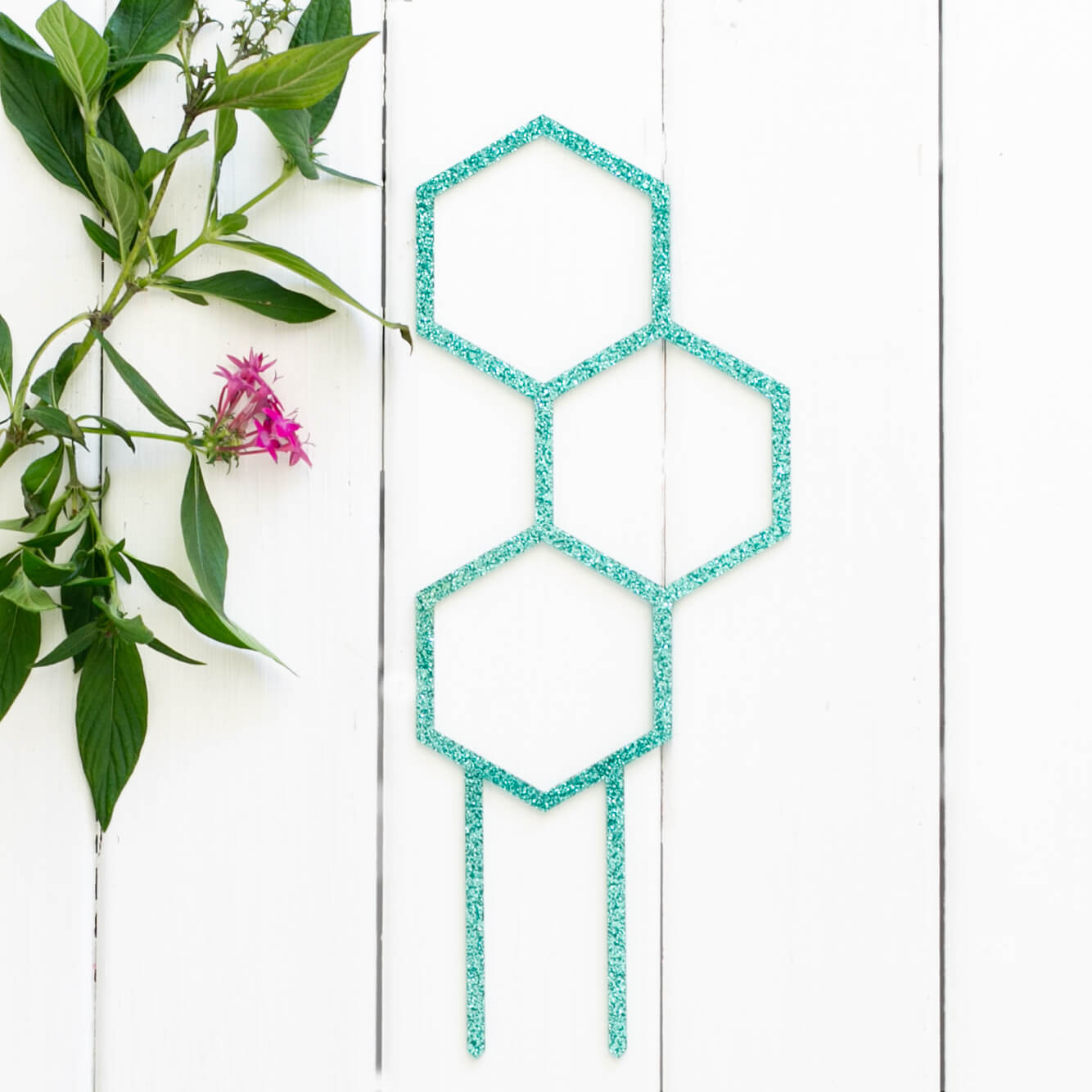 Pollen – Mid sized Leaf Plant Support with Hexagon Openings