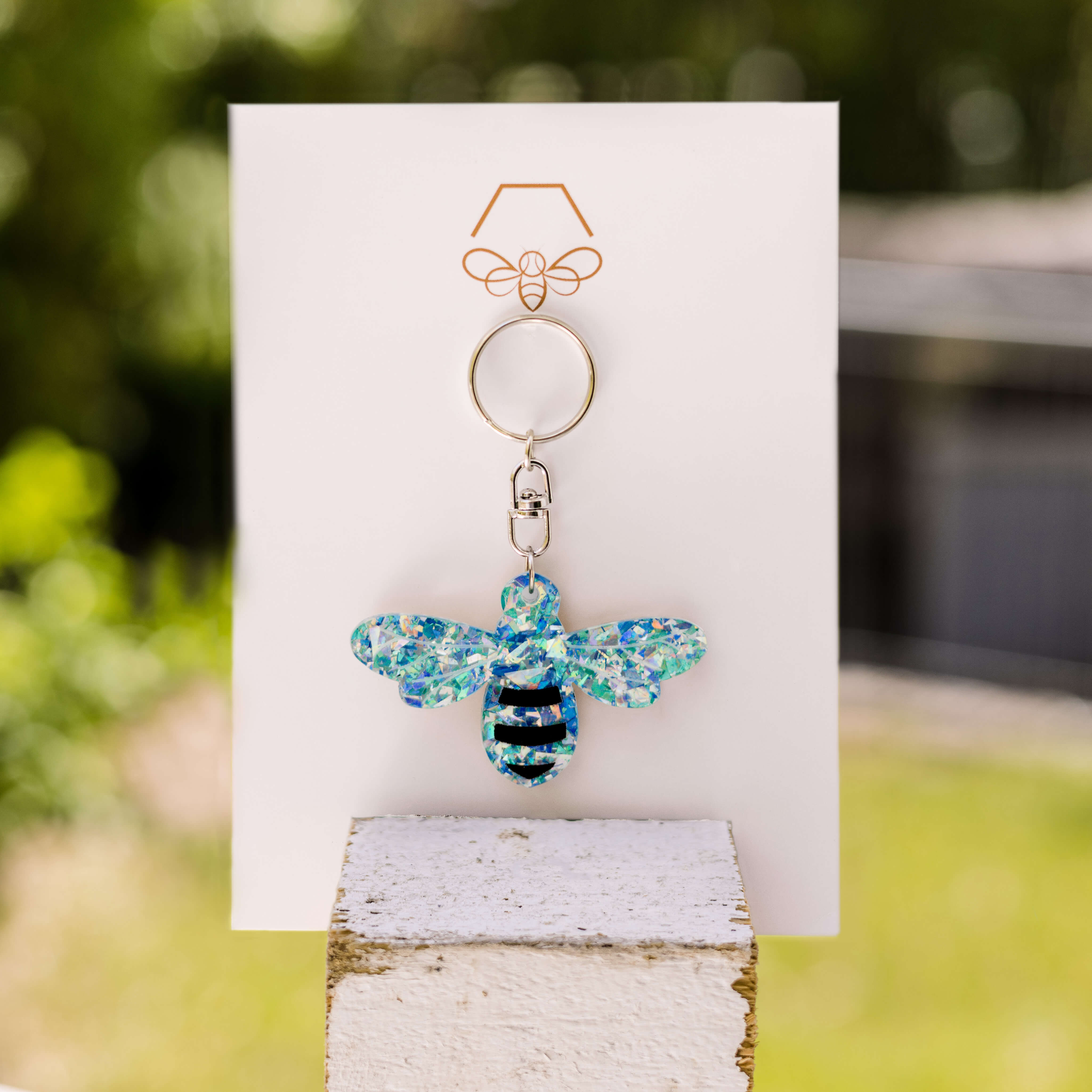 Bee Bling Keyring - Stylish & Shimmery Key Accessory