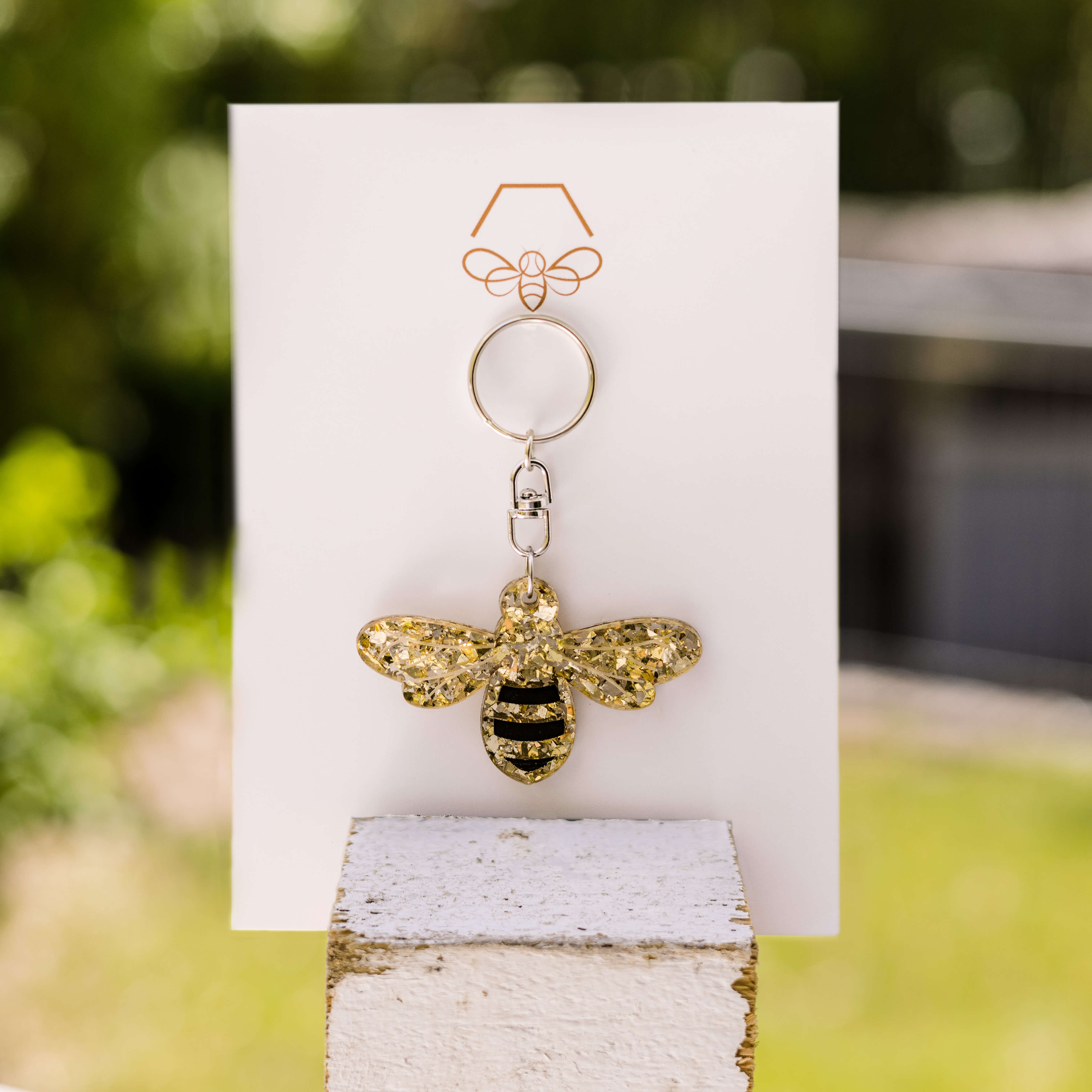 Bee Bling Keyring - Stylish & Shimmery Key Accessory
