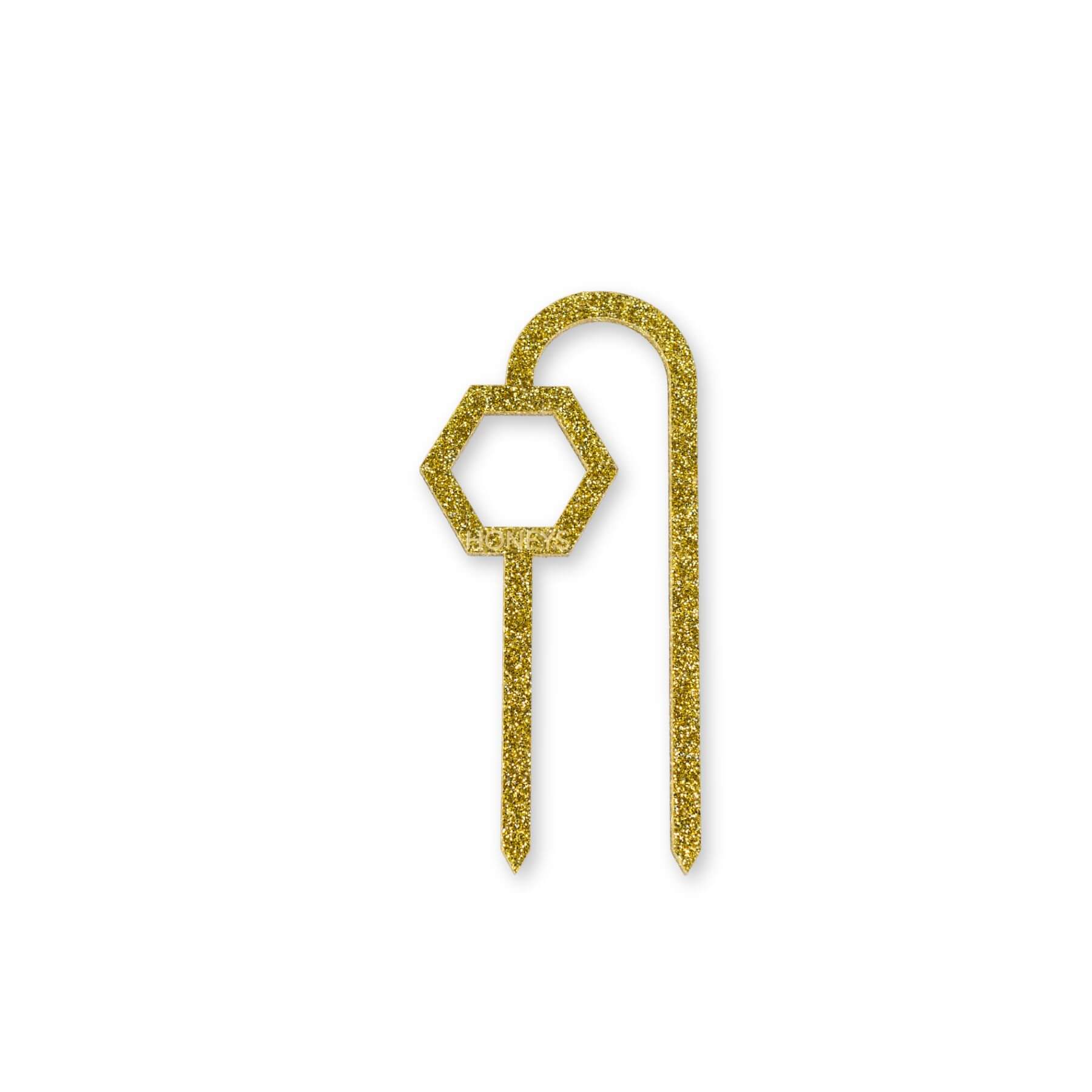 Buzzy Bee Plant Propagation Trellis in Gold Glitter Acrylic flat lay