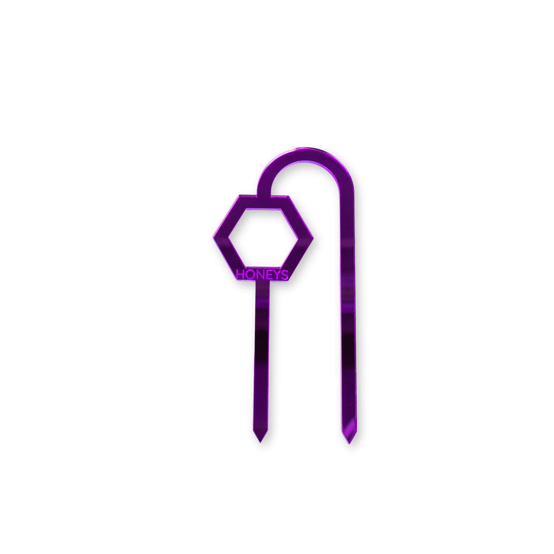 Buzzy Bee Plant Propagation Trellis in Purple Mirror Acrylic flat lay