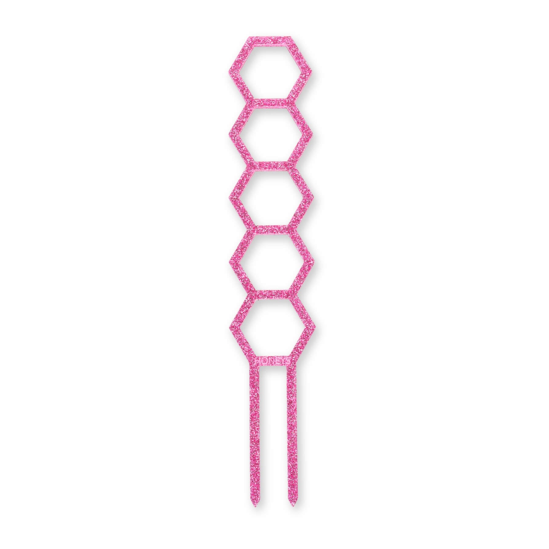 Hockings Minimalist Trellis in Pink Glitter Acrylic flat lay