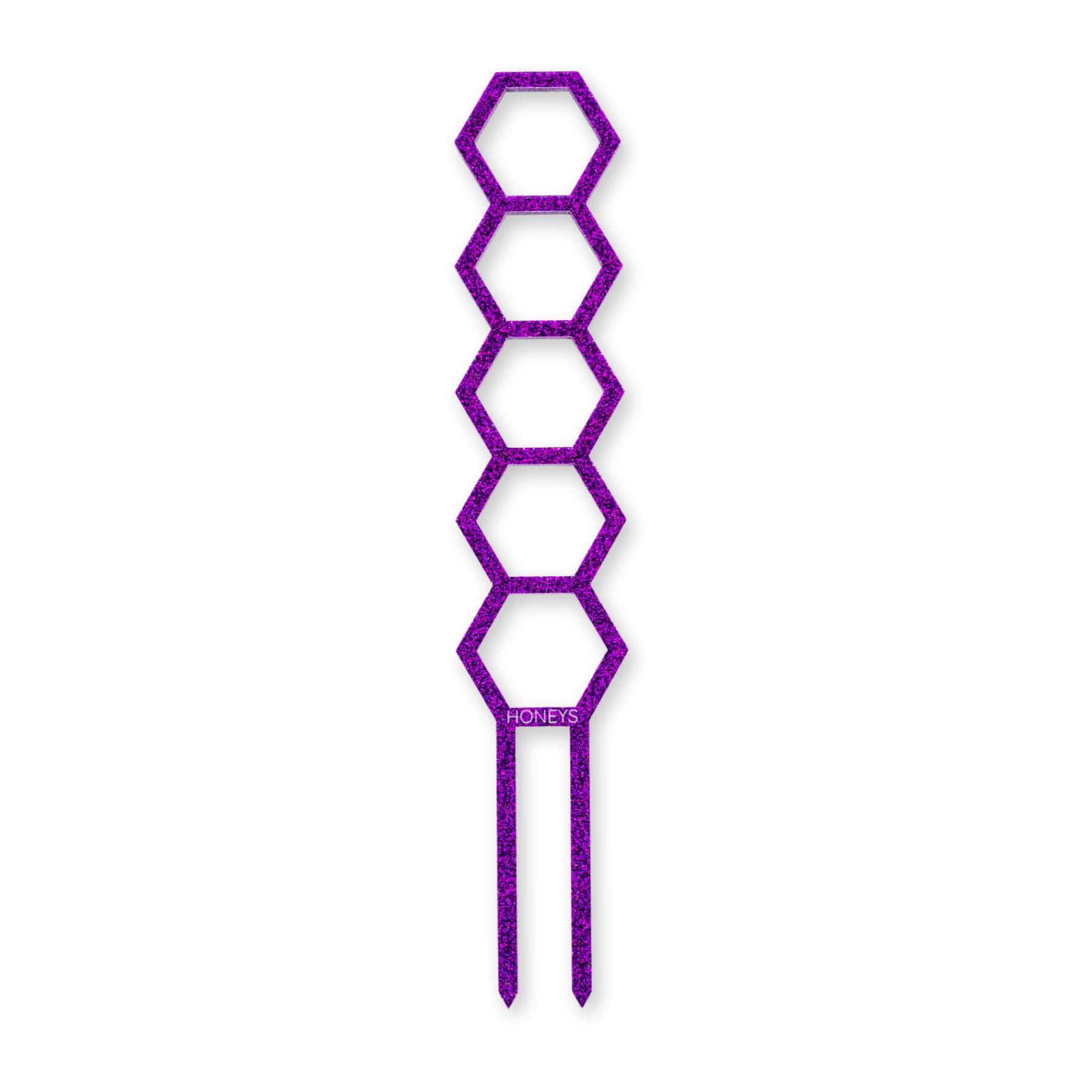 Hockings Minimalist Trellis in Purple Glitter Acrylic flat lay