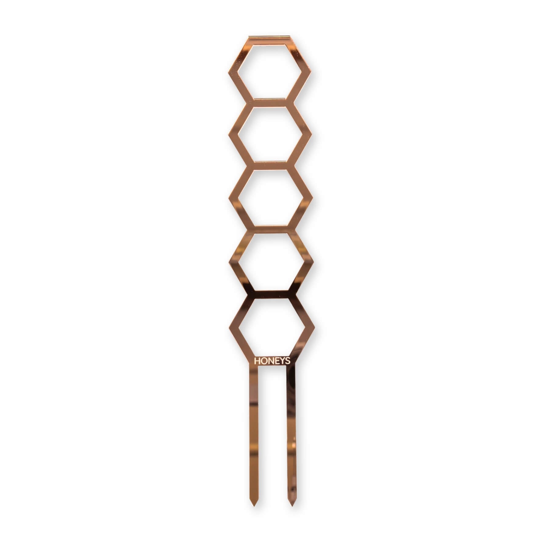 Hockings Minimalist Trellis in Rose Gold Mirror Acrylic flat lay