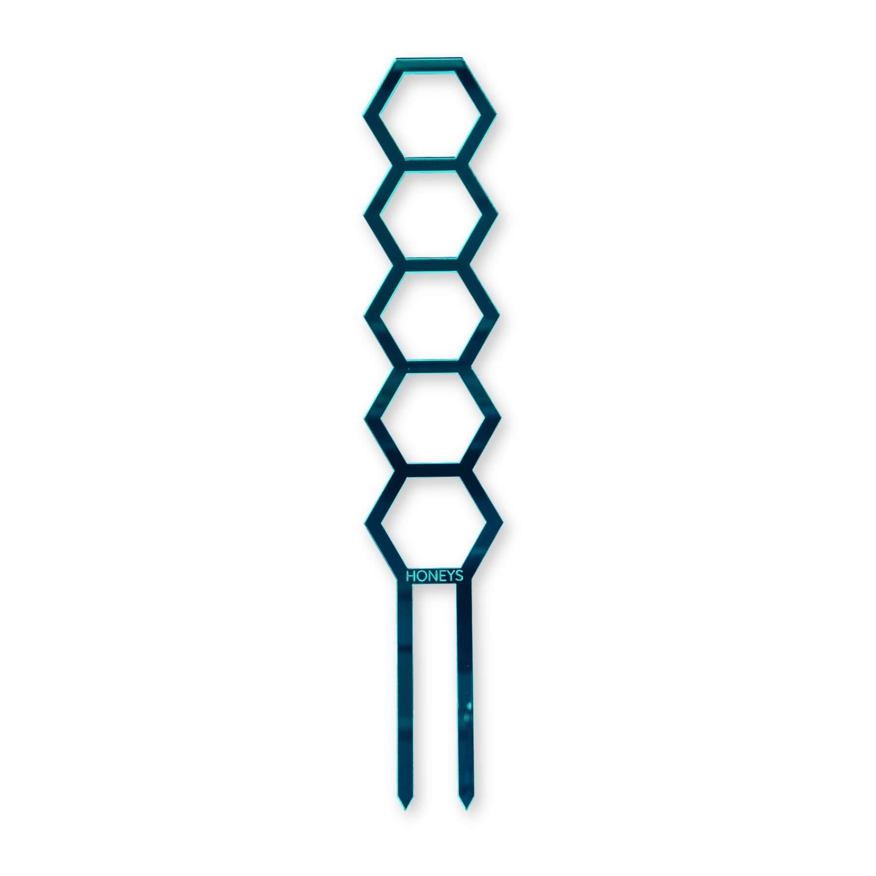 Hockings Minimalist Trellis in Teal Mirror Acrylic flat lay