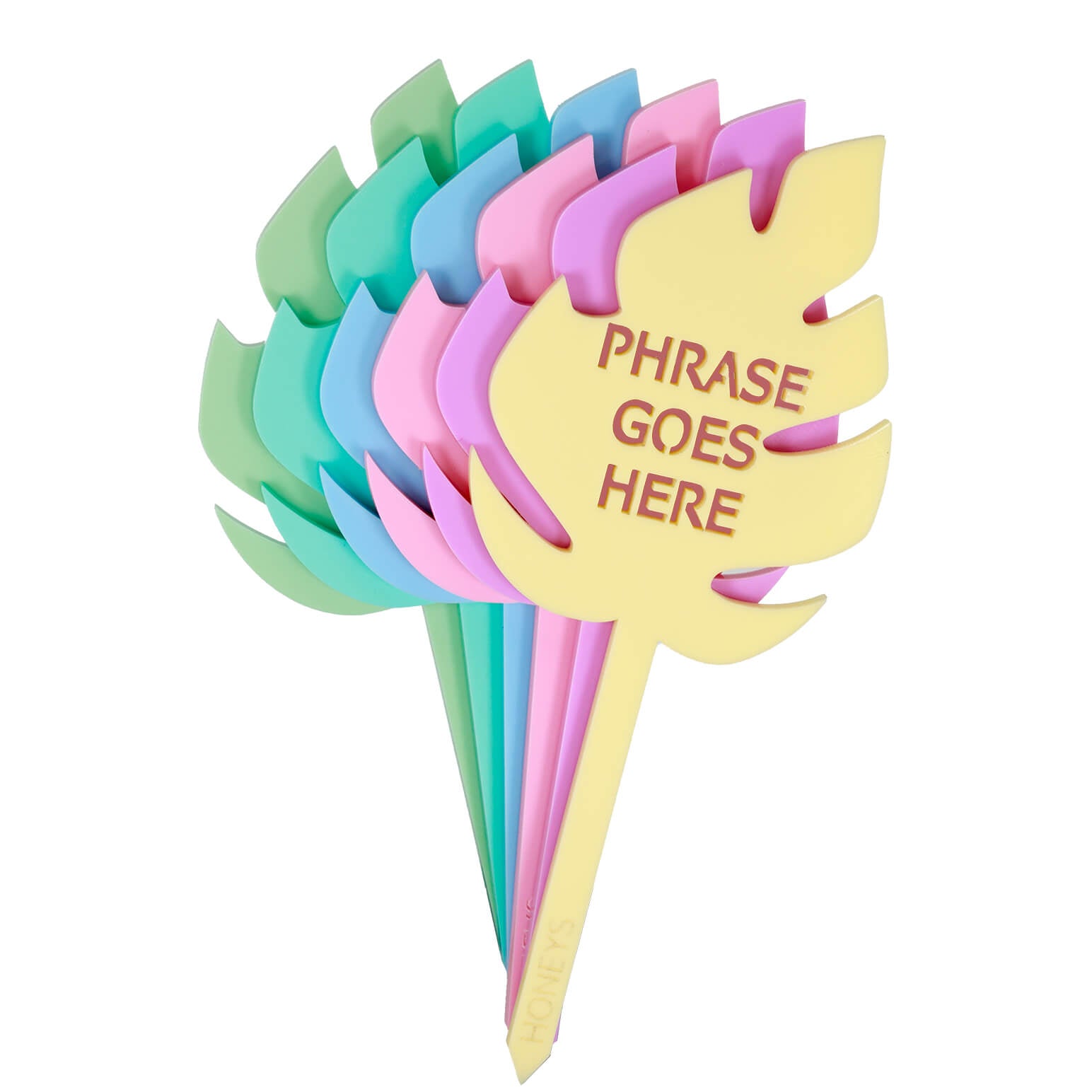 Plant Stake - Good, Clean Pun Collection (Monstera Leaf)