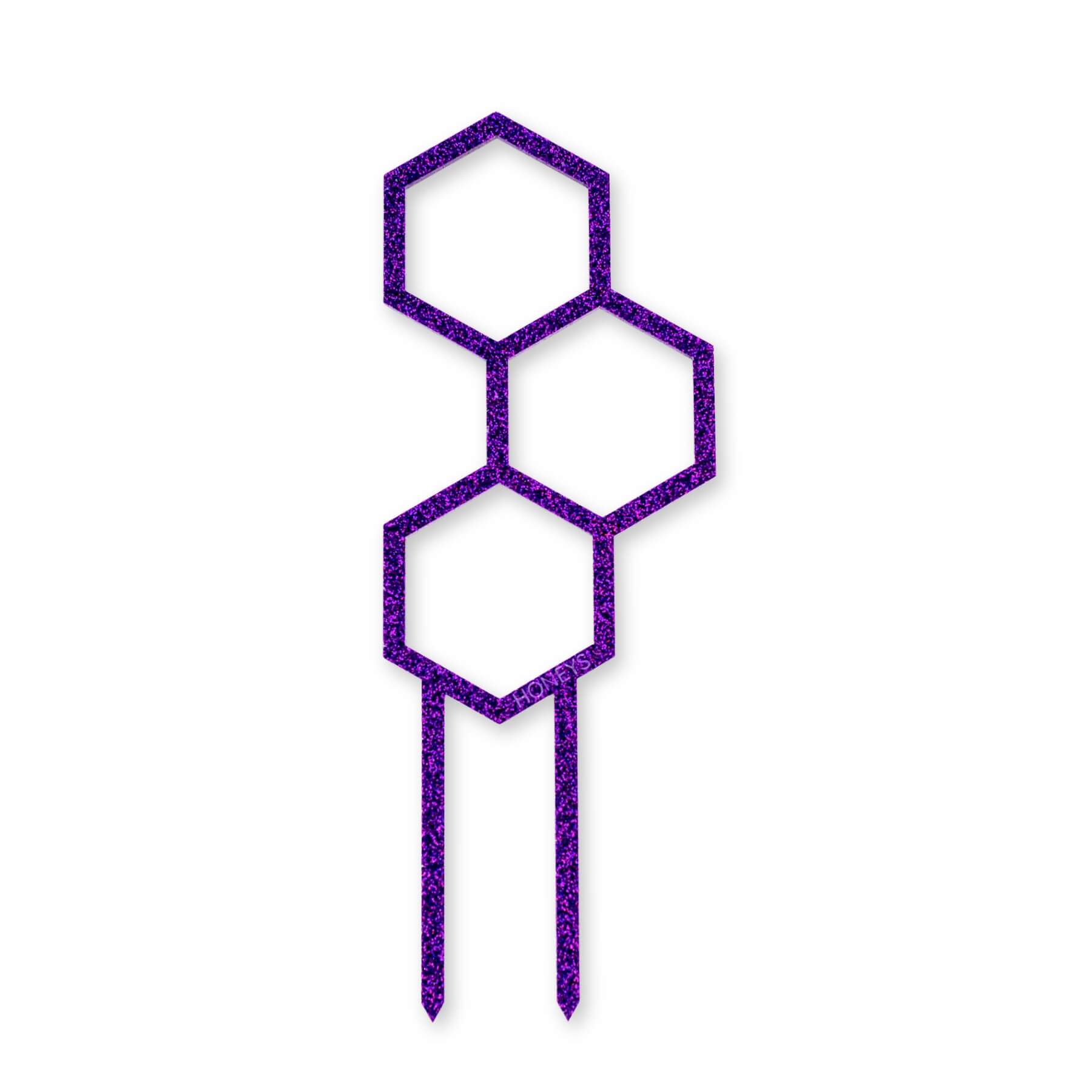 Mini Pollen Plant Propagation Trellis in Purple Glitter Acrylic flat lay