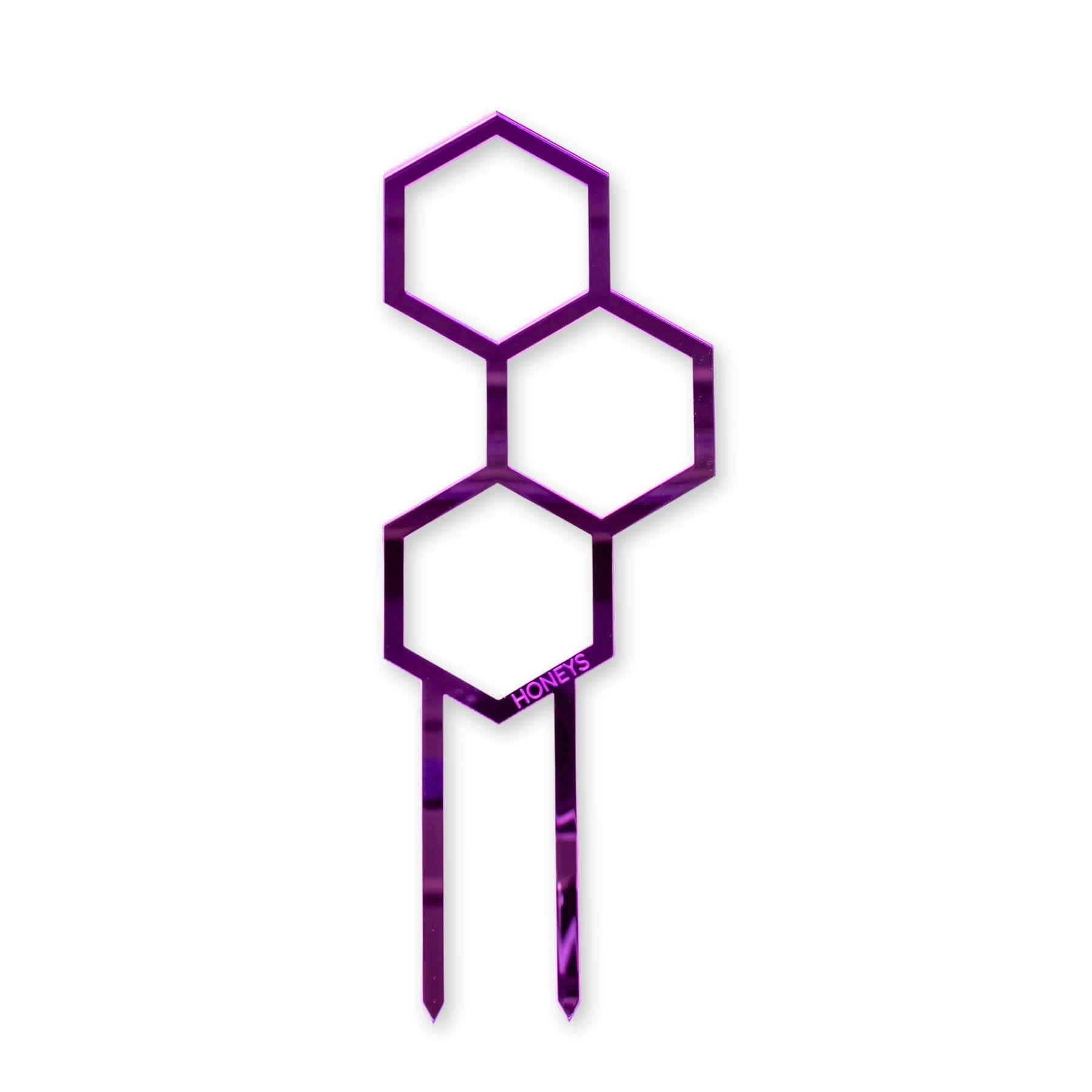 Mini Pollen Plant Propagation Trellis in Purple Mirror Acrylic flat lay