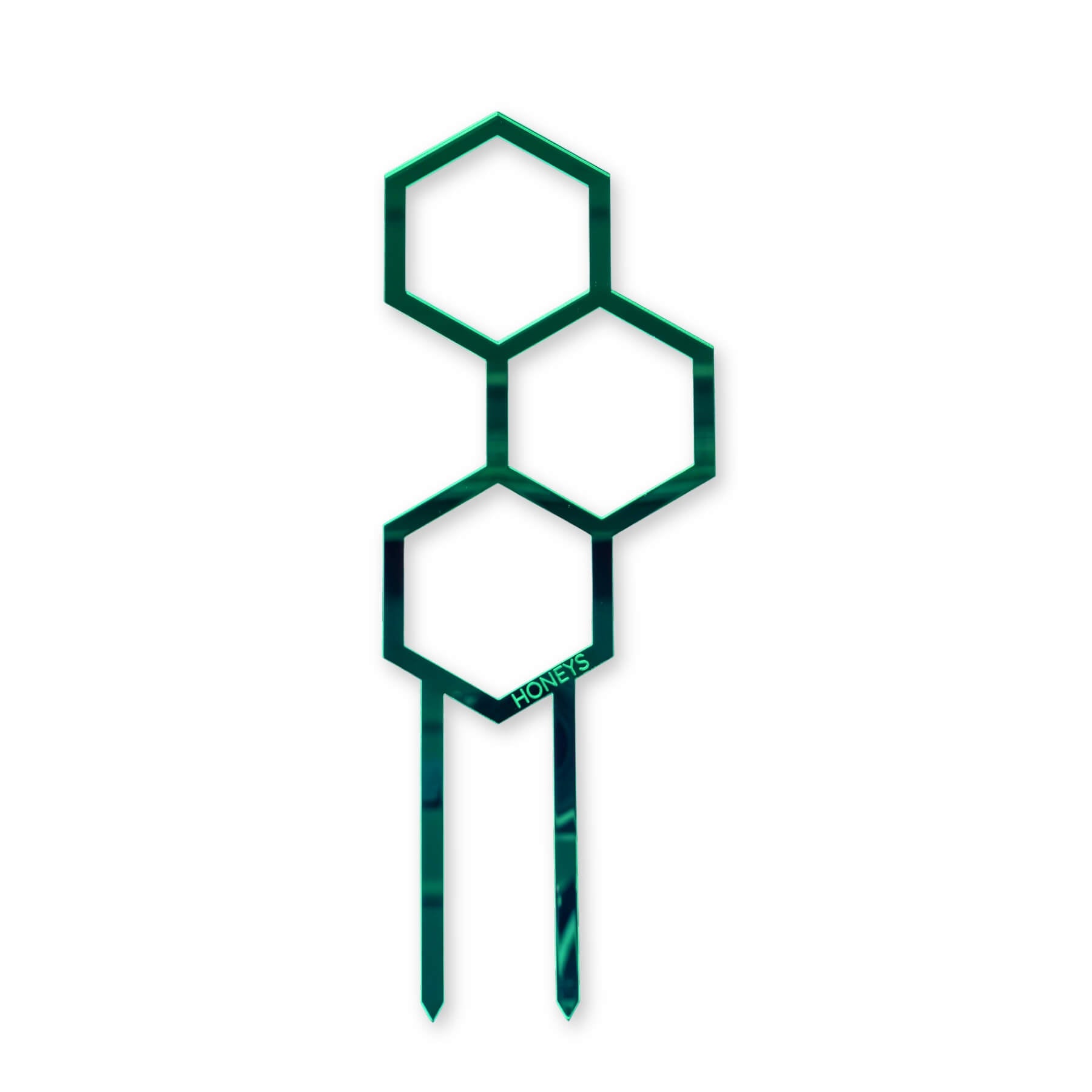 Mini Pollen Plant Propagation Trellis in Green Mirror Acrylic flat lay