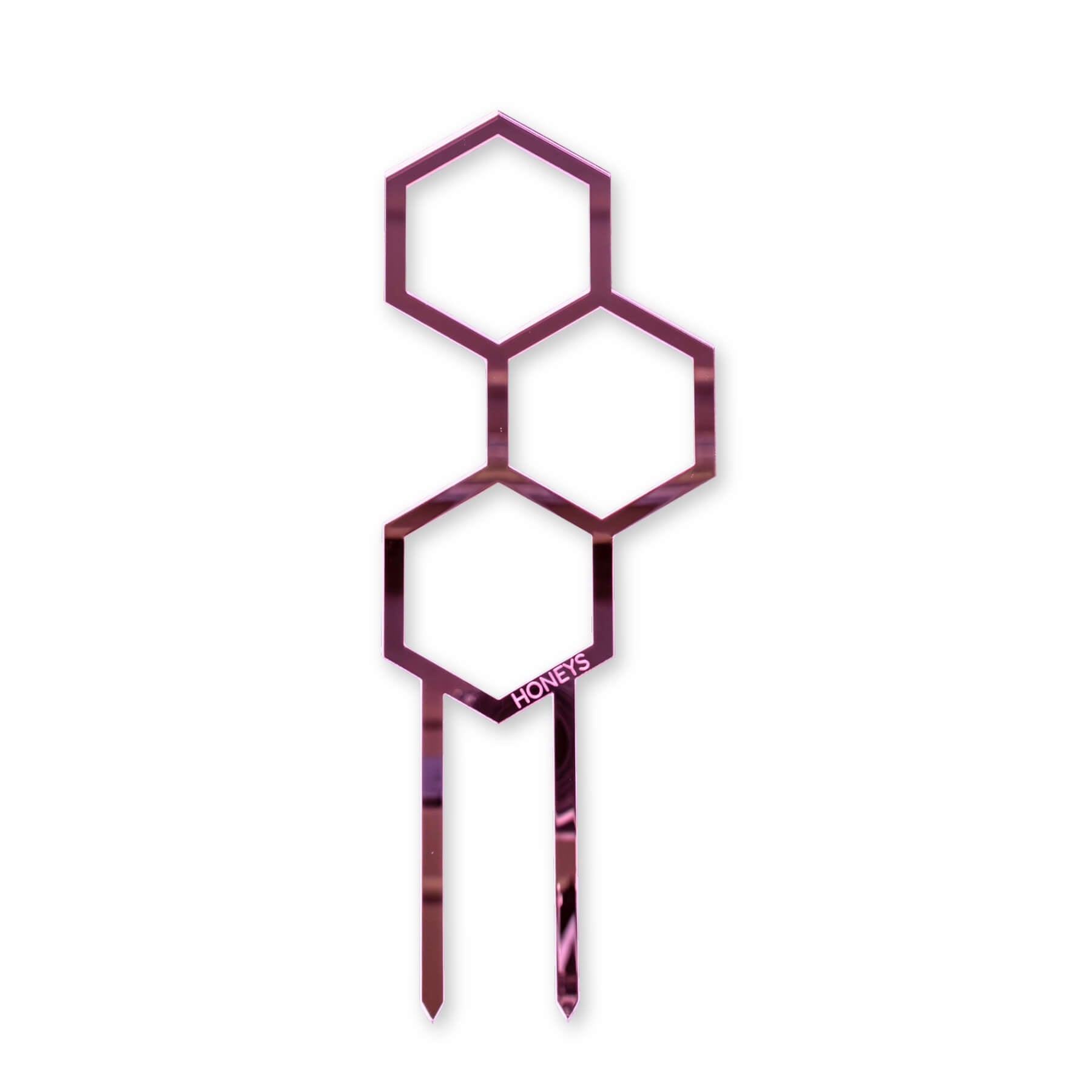 Mini Pollen Plant Propagation Trellis in Pink Mirror Acrylic flat lay