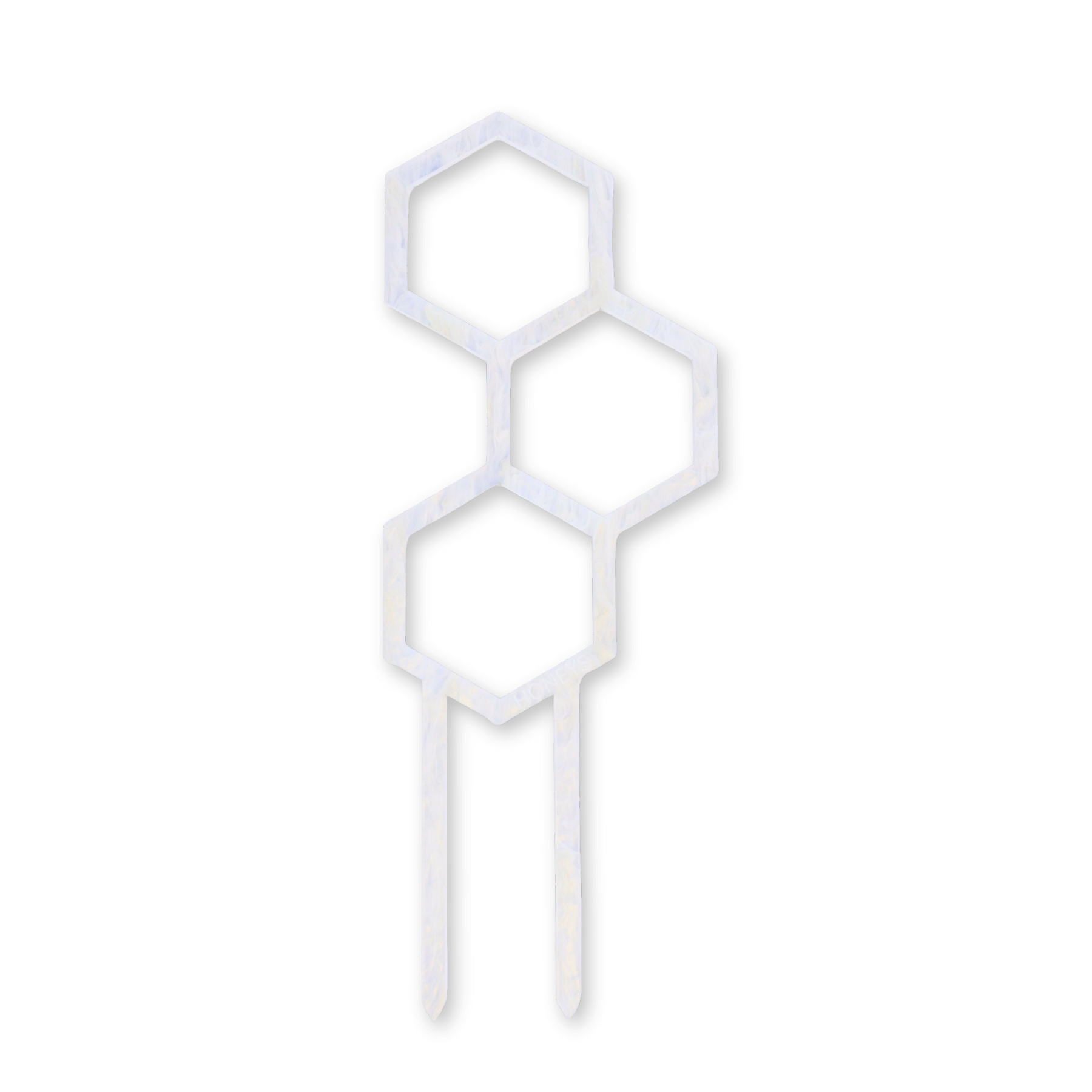 Mini Pollen Plant Propagation Trellis in White & Gold Marble Acrylic flat lay
