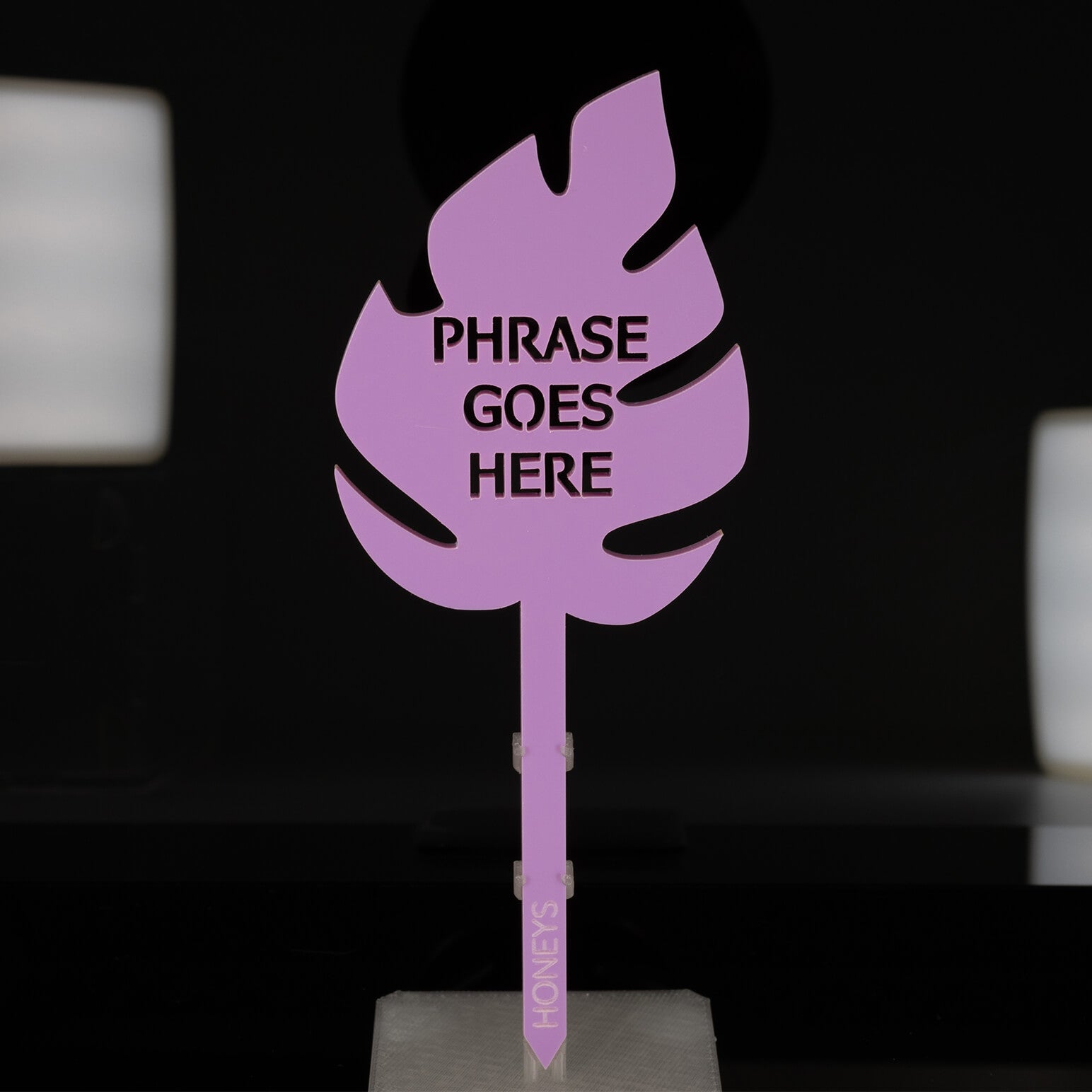 Plant Stake - Good, Clean Pun Collection (Monstera Leaf)