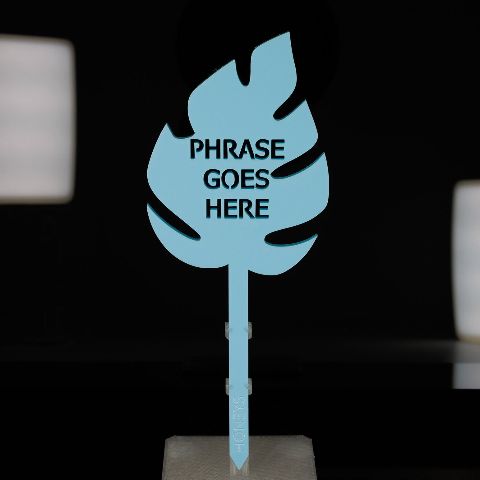 Plant Stake - Good, Clean Pun Collection (Monstera Leaf)