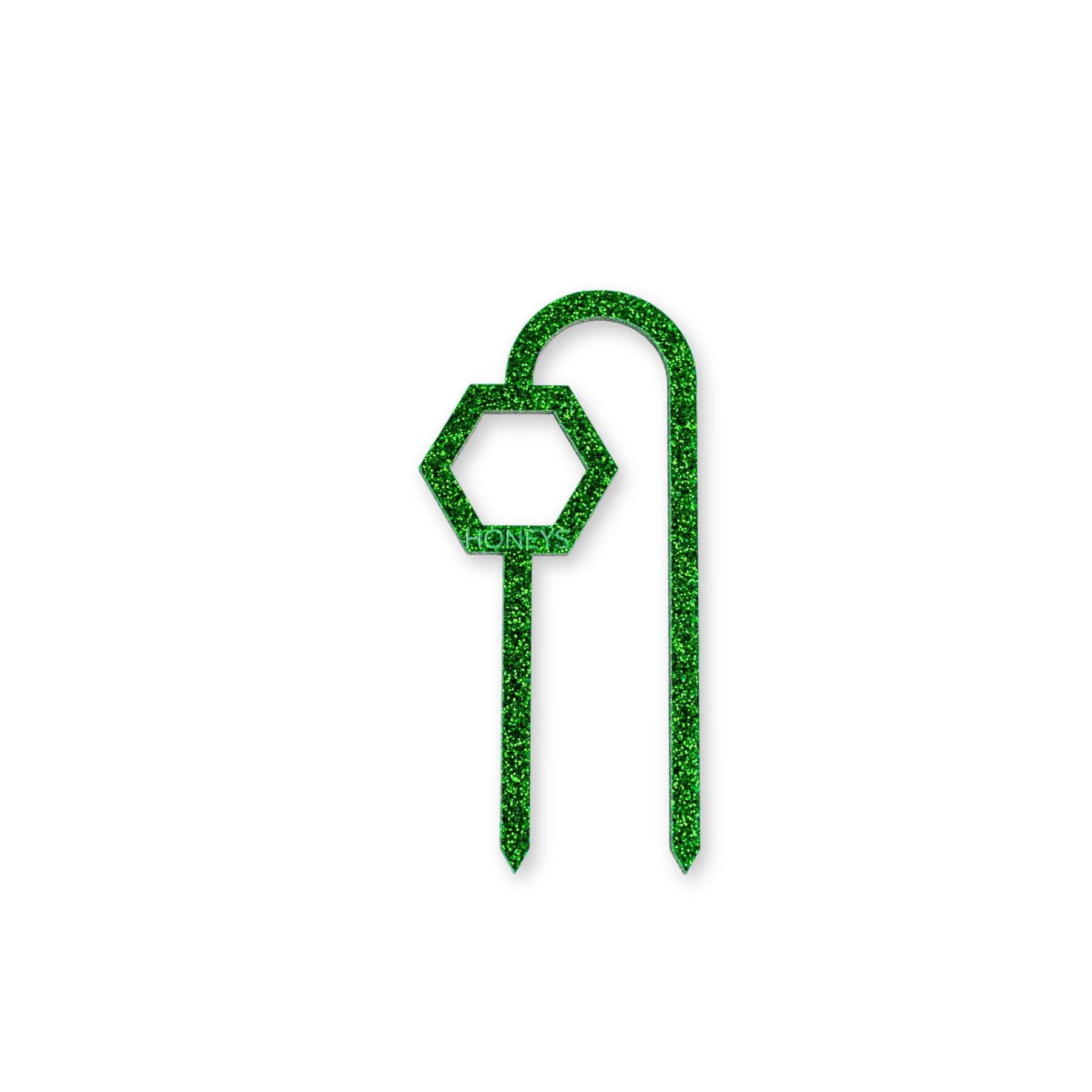 Buzzy Bee Plant Propagation Trellis in Green Glitter Acrylic flat lay