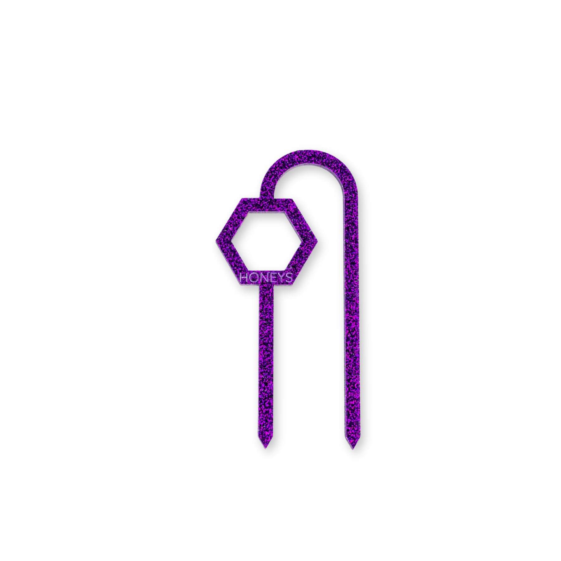 Buzzy Bee Plant Propagation Trellis in Purple Glitter Acrylic flat lay