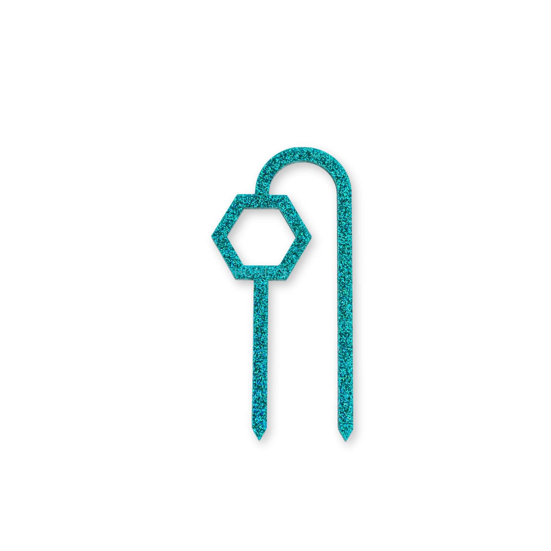 Buzzy Bee Plant Propagation Trellis in Teal Glitter Acrylic flat lay