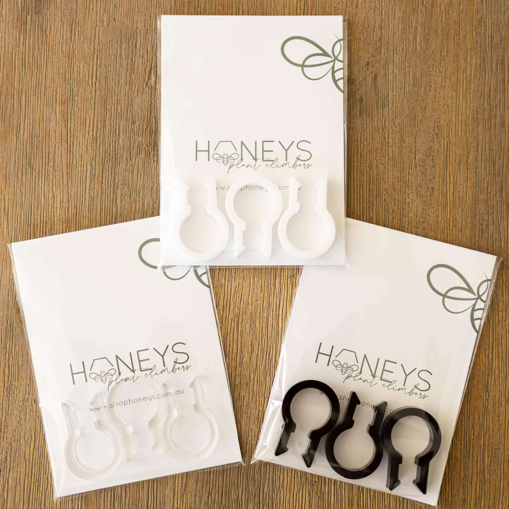 Plant Clips 6mm Stem support in assorted colours displayed together