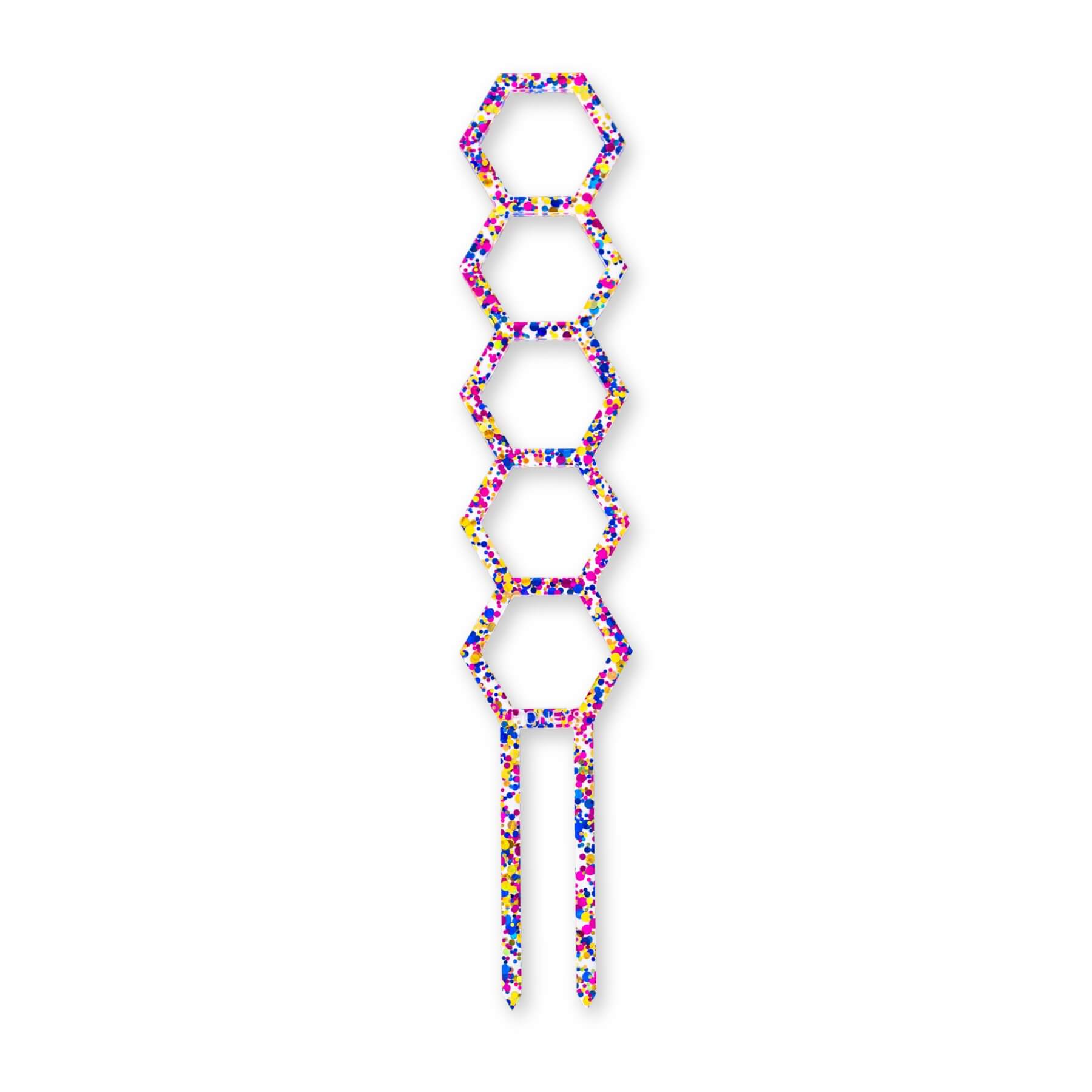 Hockings Minimalist Trellis in Blue Bubble Glitter  Acrylic flat lay