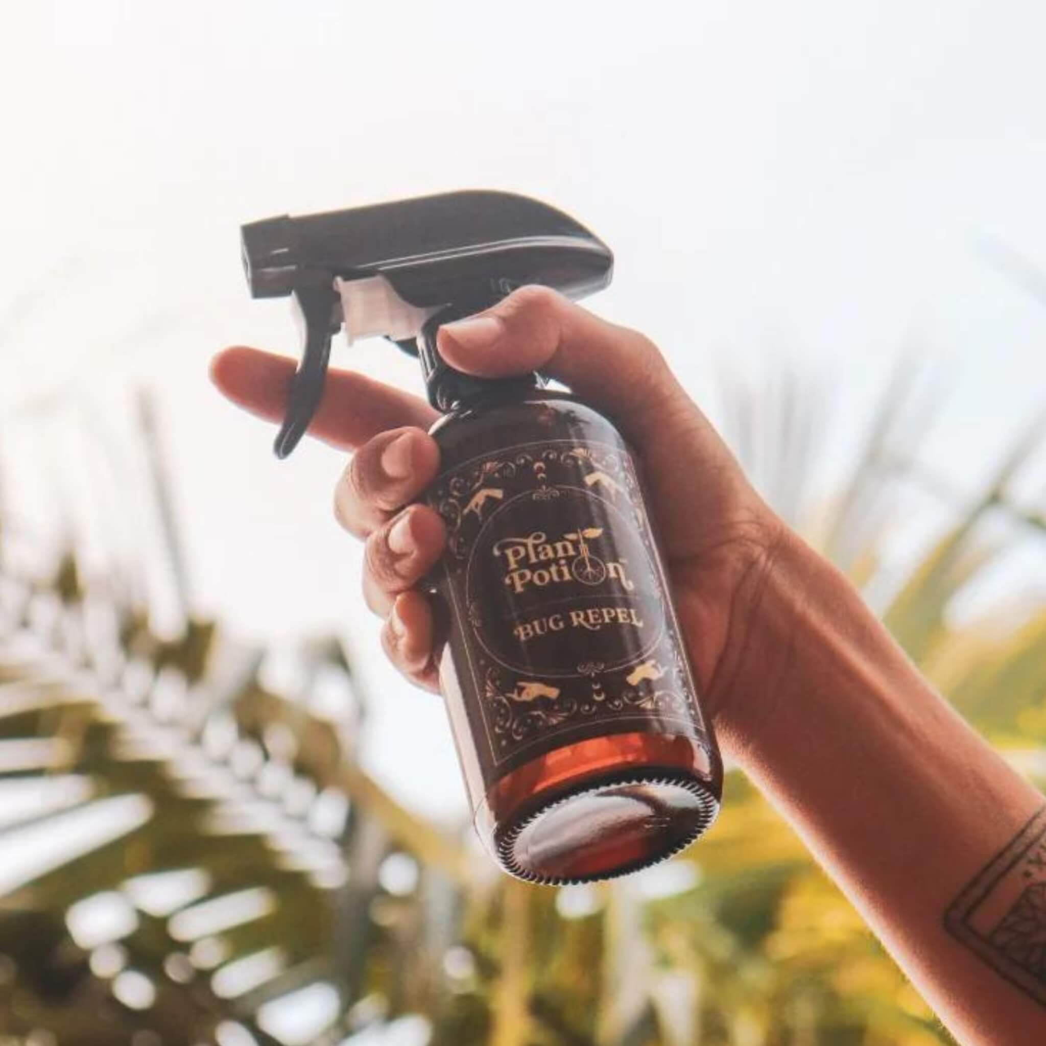 Natural citronella, thyme, and clove pest spray for indoor and outdoor plants, chemical-free insect control