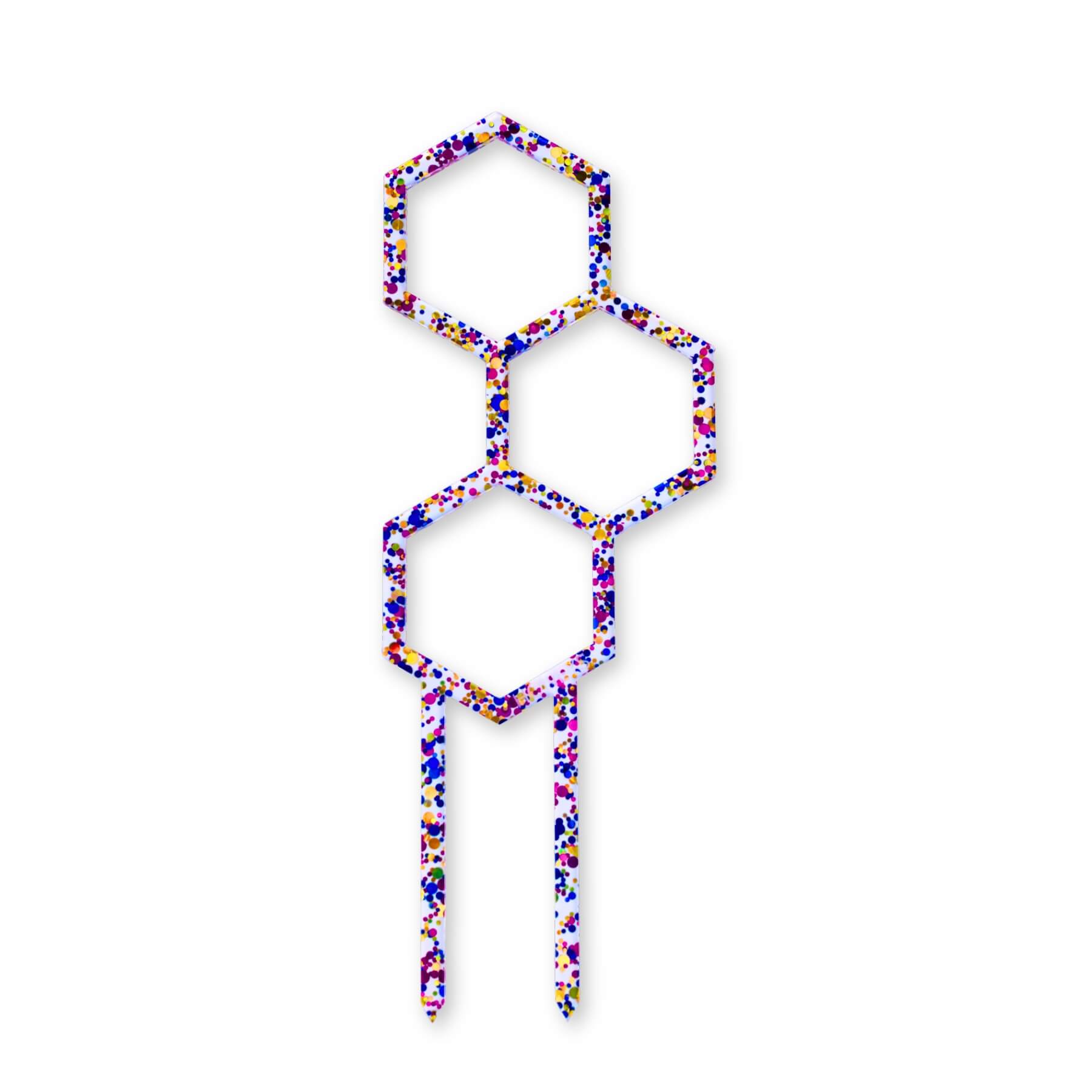 Mini Pollen Plant Propagation Trellis in Blue Bubble Glitter  Acrylic flat lay