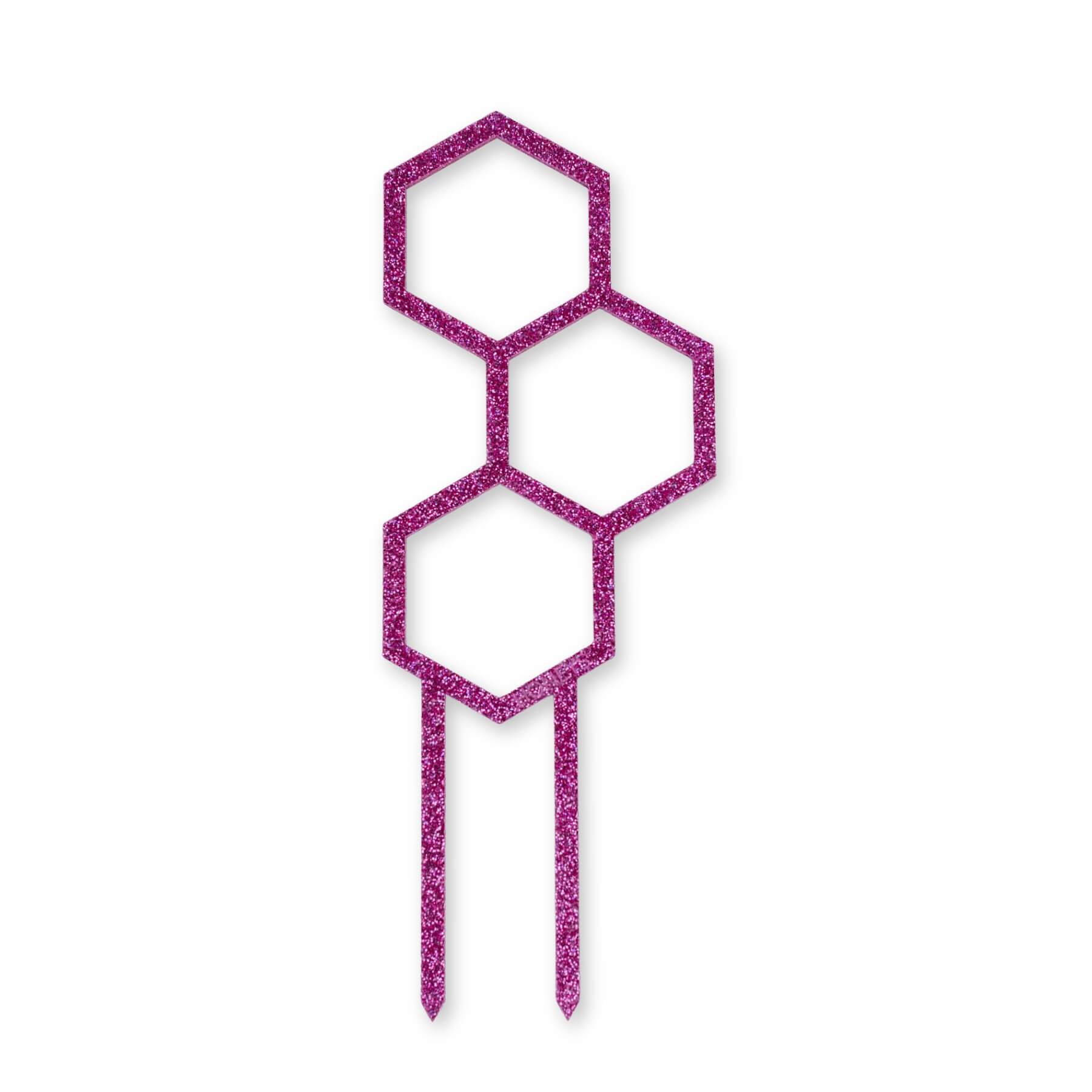 Mini Pollen Plant Propagation Trellis in Pink Glitter Acrylic flat lay