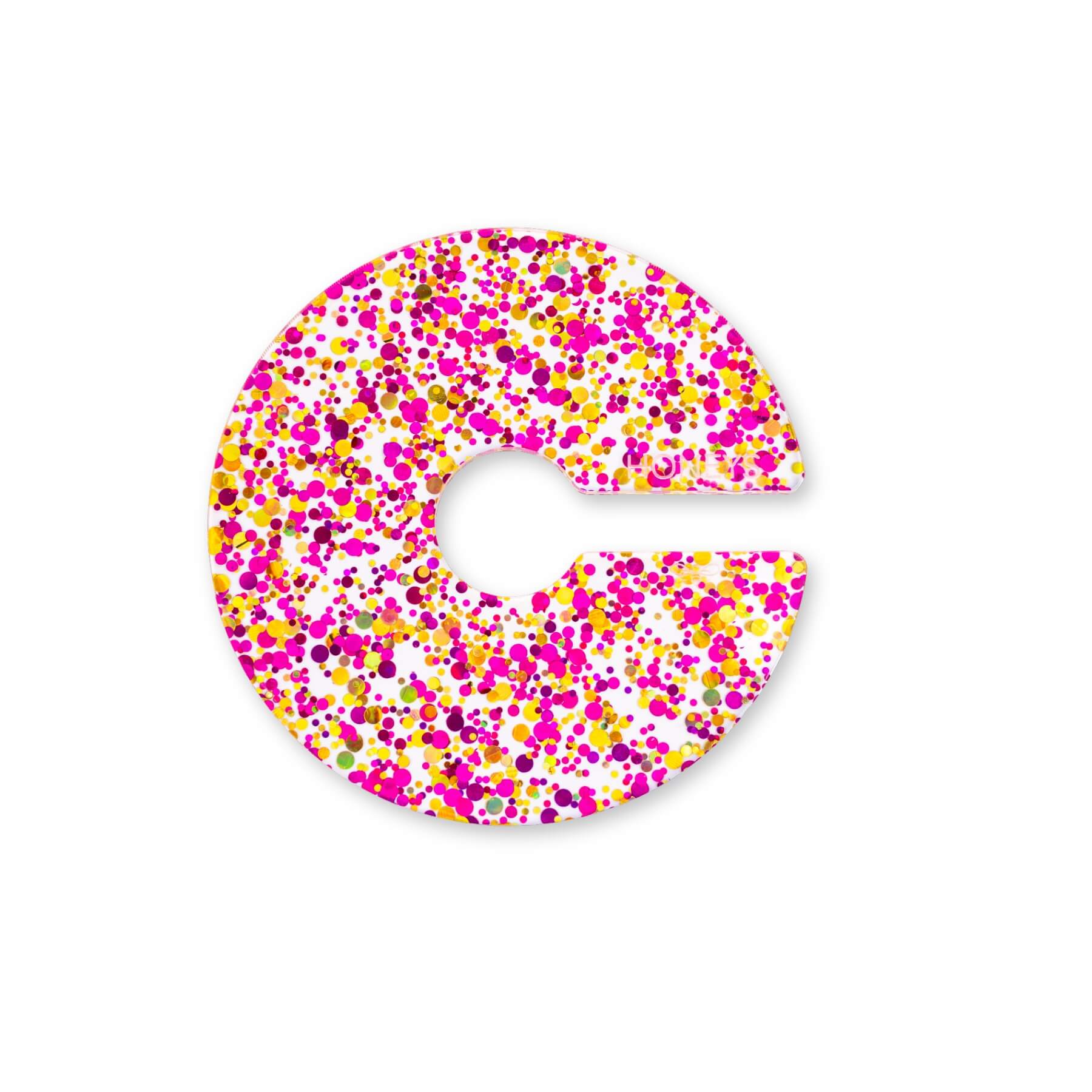 Propagation Disc Small Plant Propagation Support in Pink Bubble Glitter Acrylic flat lay