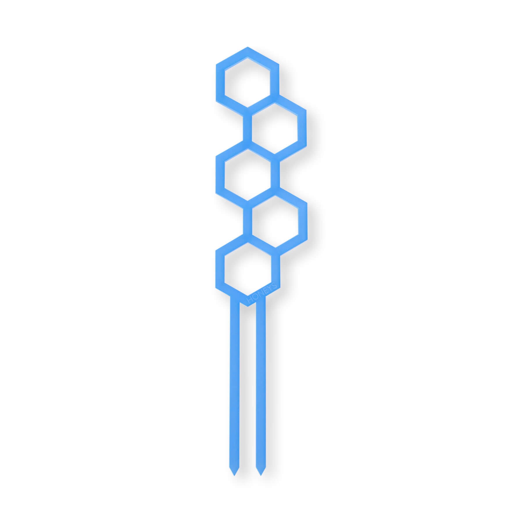 Water Bee plant propagation trellis in frosted sky blue acrylic flat lay