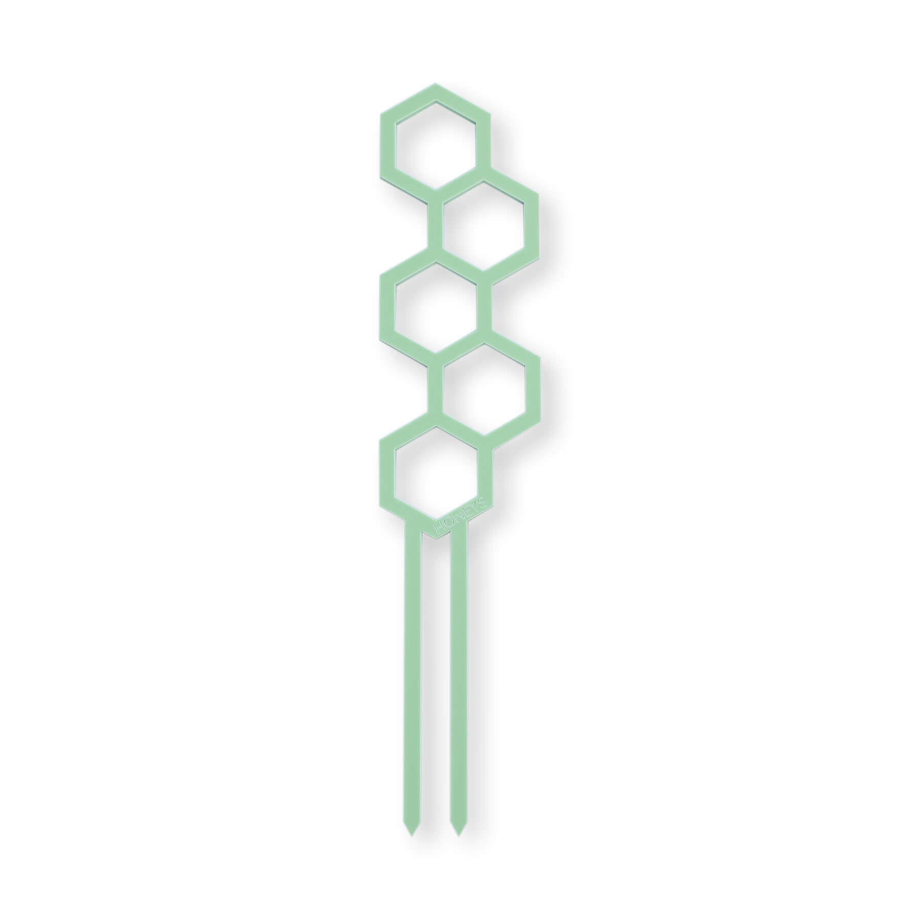 Water Bee plant propagation trellis in mint green acrylic flat lay